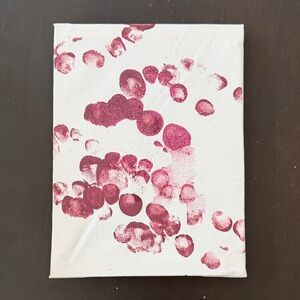 Abstract plum and White Canvas Art